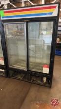 True GDM-47 Glass 2-Slide Door Merchandiser Cooler