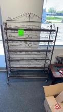 Metal Multi-Tier Chip Rack W/ Casters