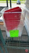 Cambro Measuring Containers W/ Lids 6qt & 8qt