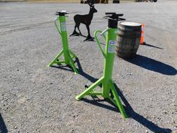 (2) ARI-HETRA LARGE JACK STANDS W/WHEELS