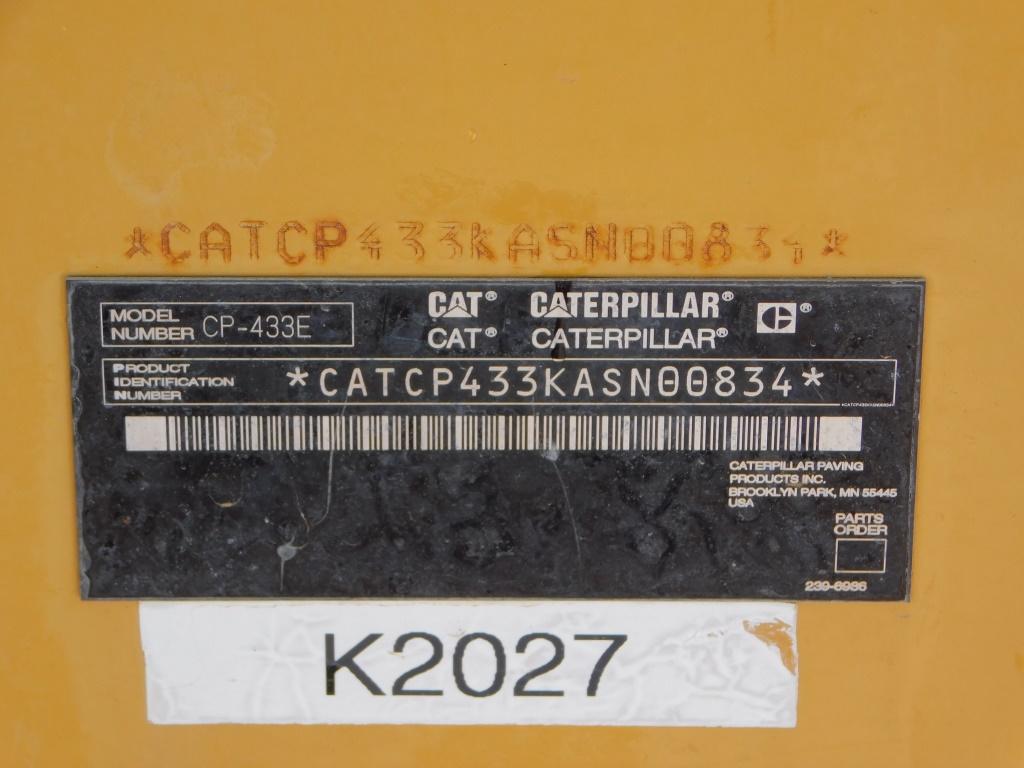 2007 CAT CP433E VIB PADFOOT COMPACTOR