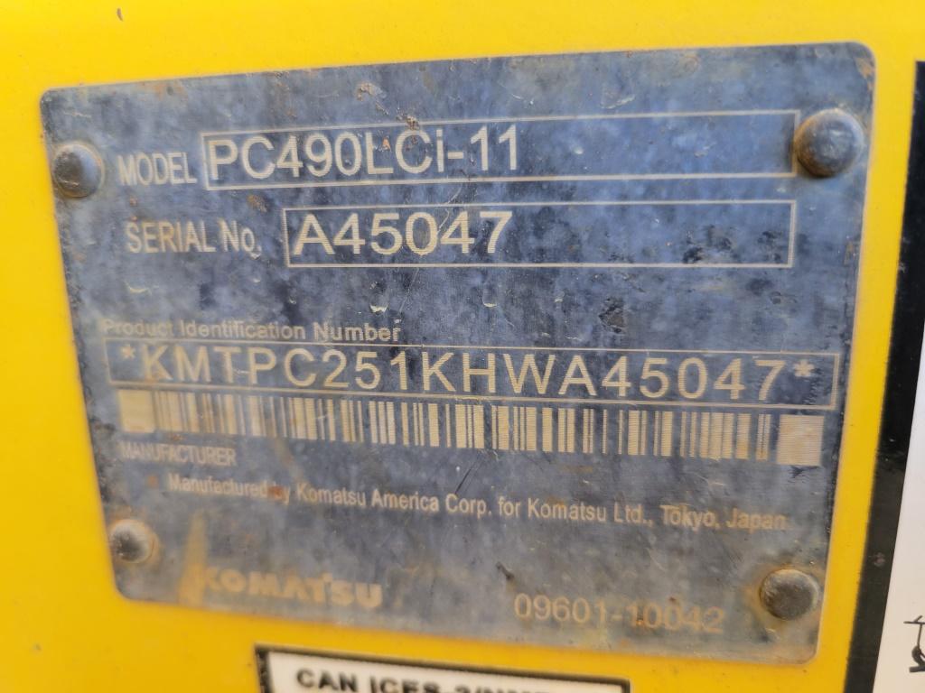 2017 KOMATSU PC490LCI-11 HYD EXCAVATOR