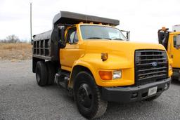 1998 FORD F800 SINGLE AXLE DUMP TRUCK