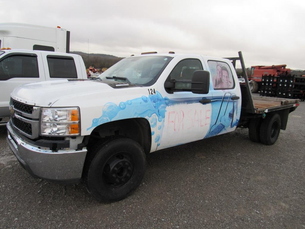 2011 CHEVY SILVERADO 3500HD FLATBED TRUCK