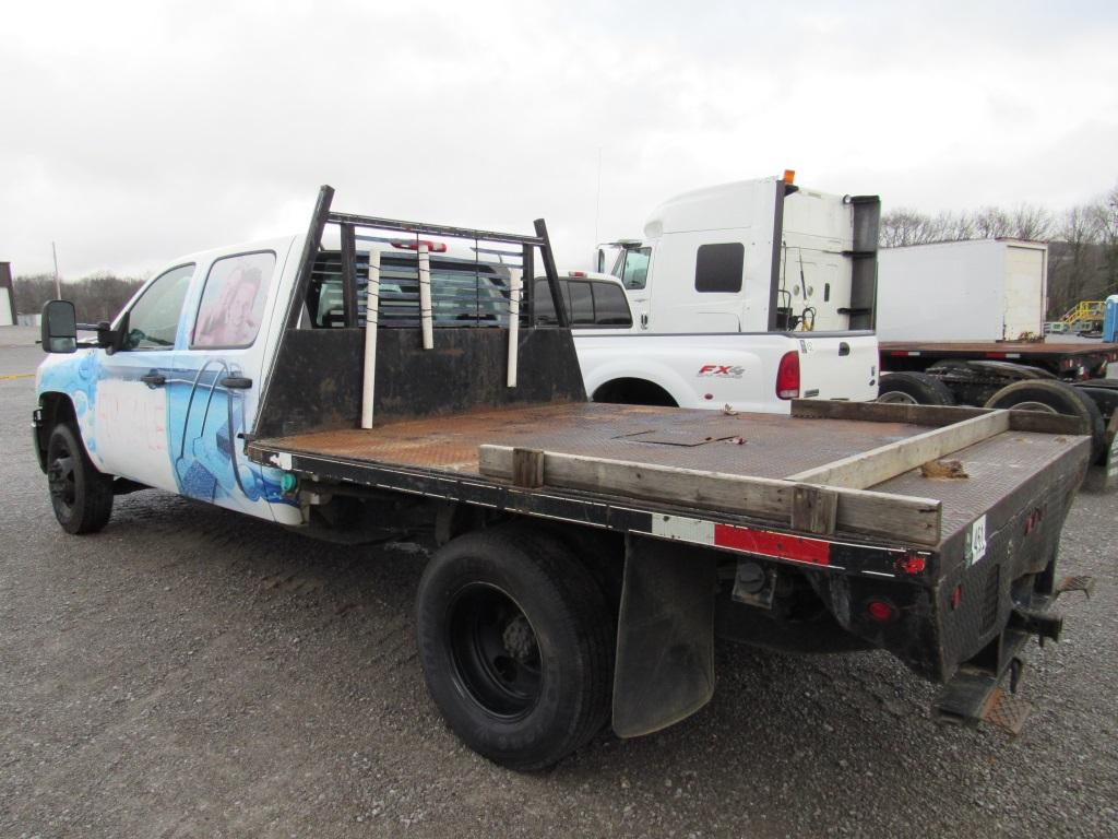 2011 CHEVY SILVERADO 3500HD FLATBED TRUCK