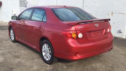 09 TOYOTA COROLLA 4D SEDAN S