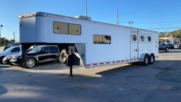 2006 SHADOW THREE HORSE GOOSENECK TRAILER