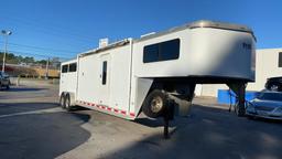 2006 SHADOW THREE HORSE GOOSENECK TRAILER