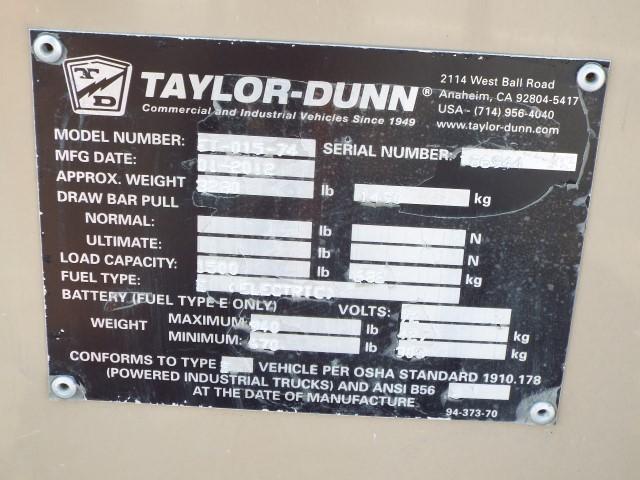 2012 Taylor Dunn ET-015-74 Stakebody Electric Truck