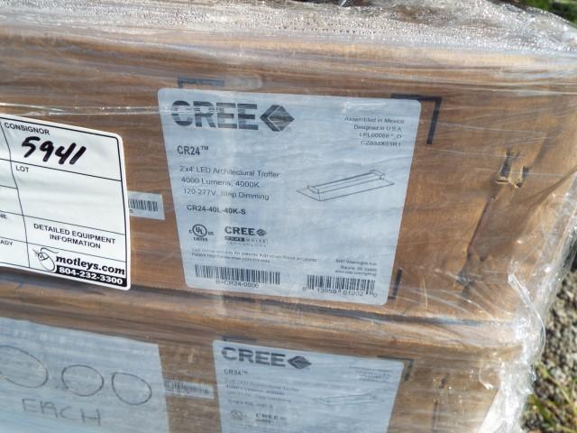 Pallet: Cree CR24 2'X4' Led Architectural Troffer ; Hew Light Fixture; (3) Cases of Phillip 65 Watt