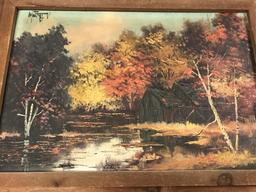 Artist Signed Landscape Painting