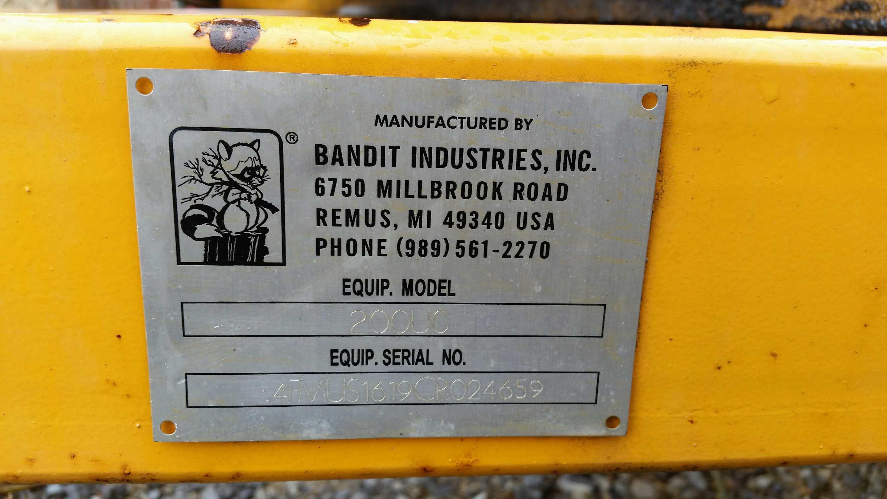 Bandit 200 UC Wood Chipper (Unit #BDC-2)