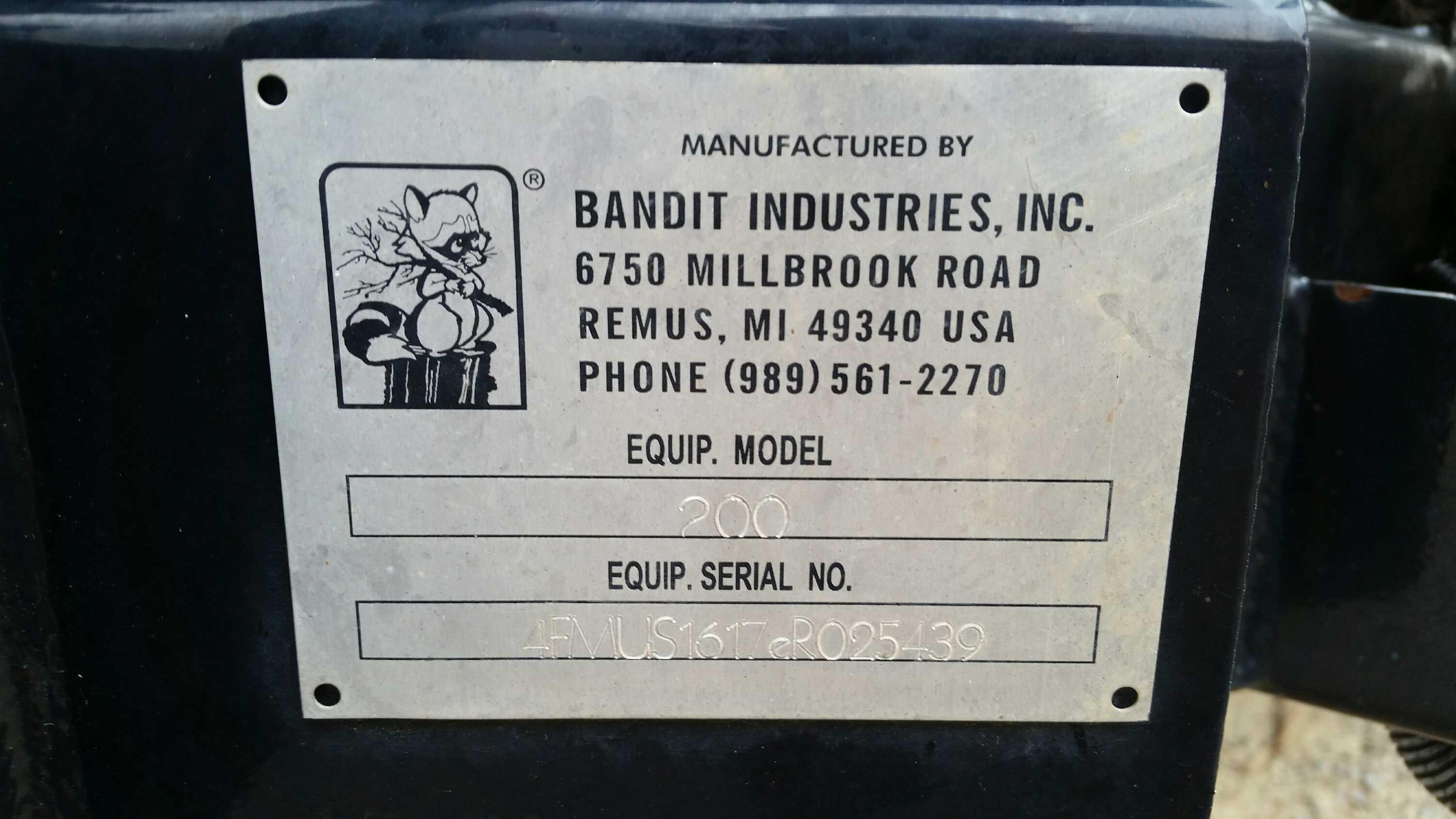 Bandit Wood Chipper (Unit #BDC-4)