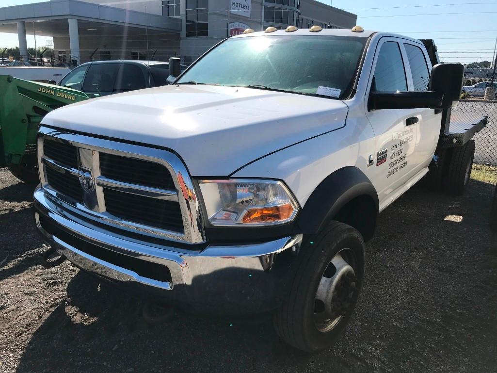 2011 Dodge Ram 4500 4x4 Crew Cab Flatbed Truck