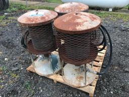 (3) Propane Shop Heaters