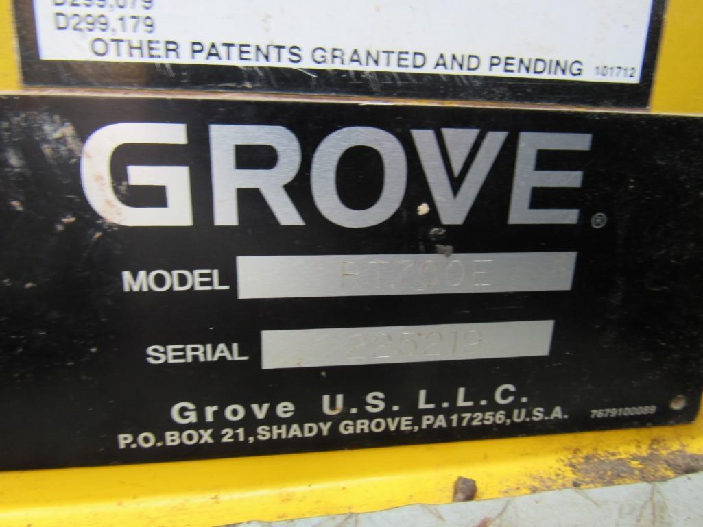 2006 Grove RT700E 50 Ton 4x4x4 Rough Terrain Crane (Unit #BE6045)