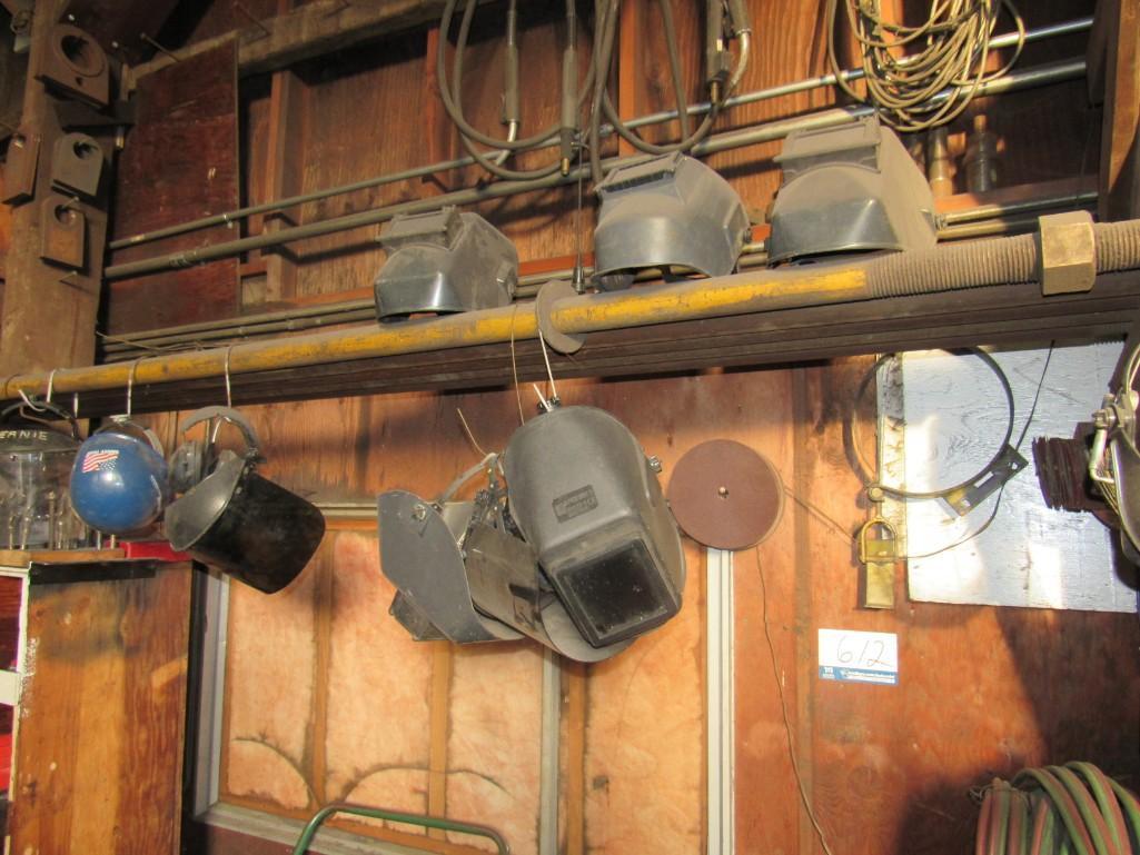 Approx. (5) Welding Helmets, Shields, Torch Hoses