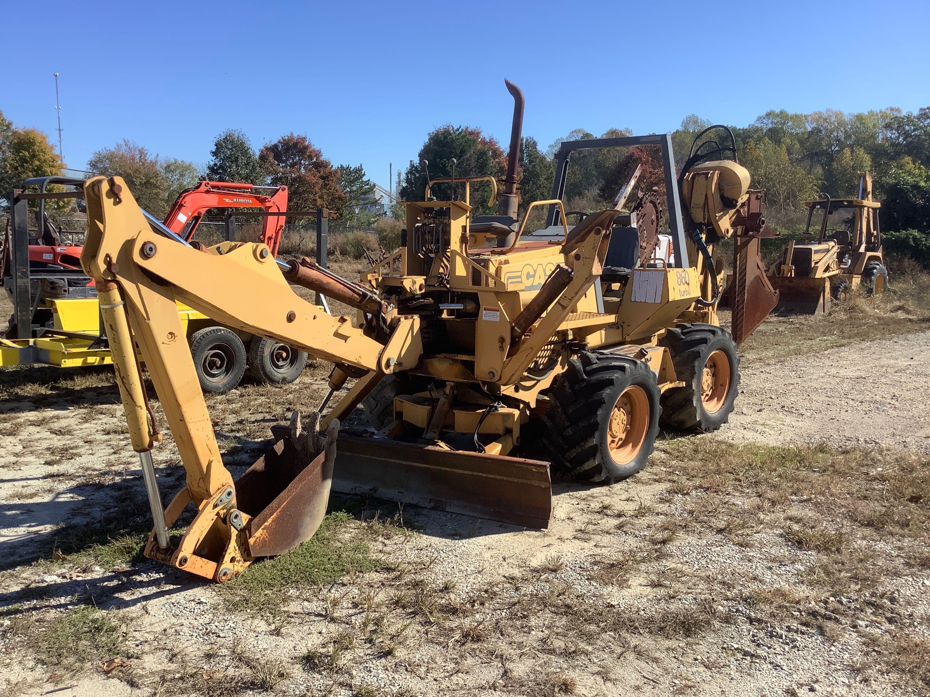 Case 860 4x4x4 Trencher w/ Backhoe Attachment