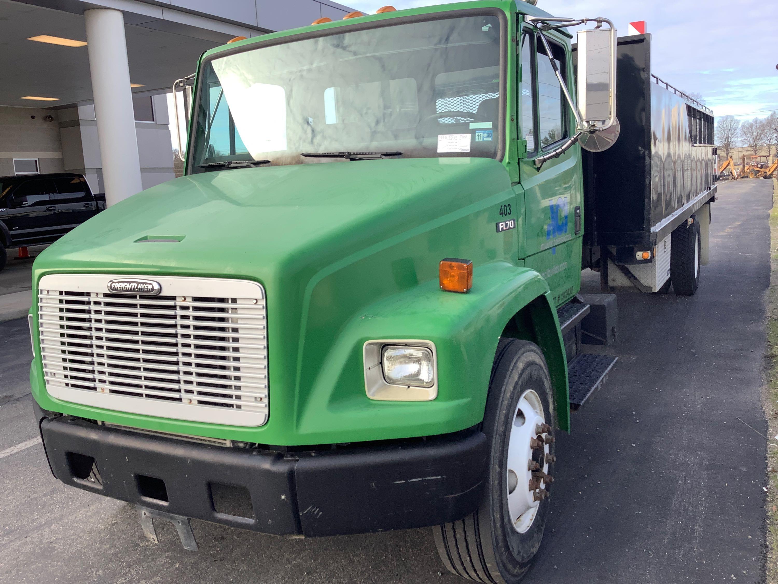 2003 FREIGHTLINER FL70 STAKE BODY TRUCK