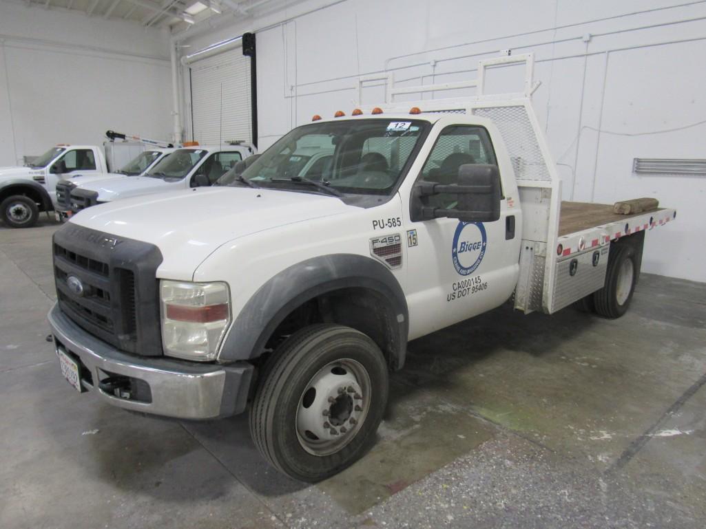 2008 F450 Regular Cab Flatbed Truck (Unit #PU585) (INOPERABLE)