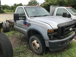 2008 FORD F550 S/A CAB & CHASSIS TRUCK (UNIT #8255) (INOPERABLE) (90-DAY TITLE DELAY)