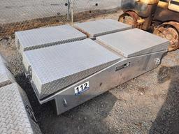 2 Diamond Plate Fullsize Truck Bed Tool Boxes