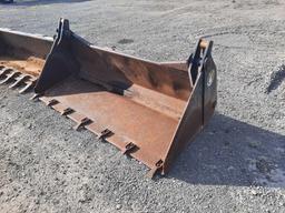 72" Skid-Streer 4 N 1 Loader Bucket W/ Teeth