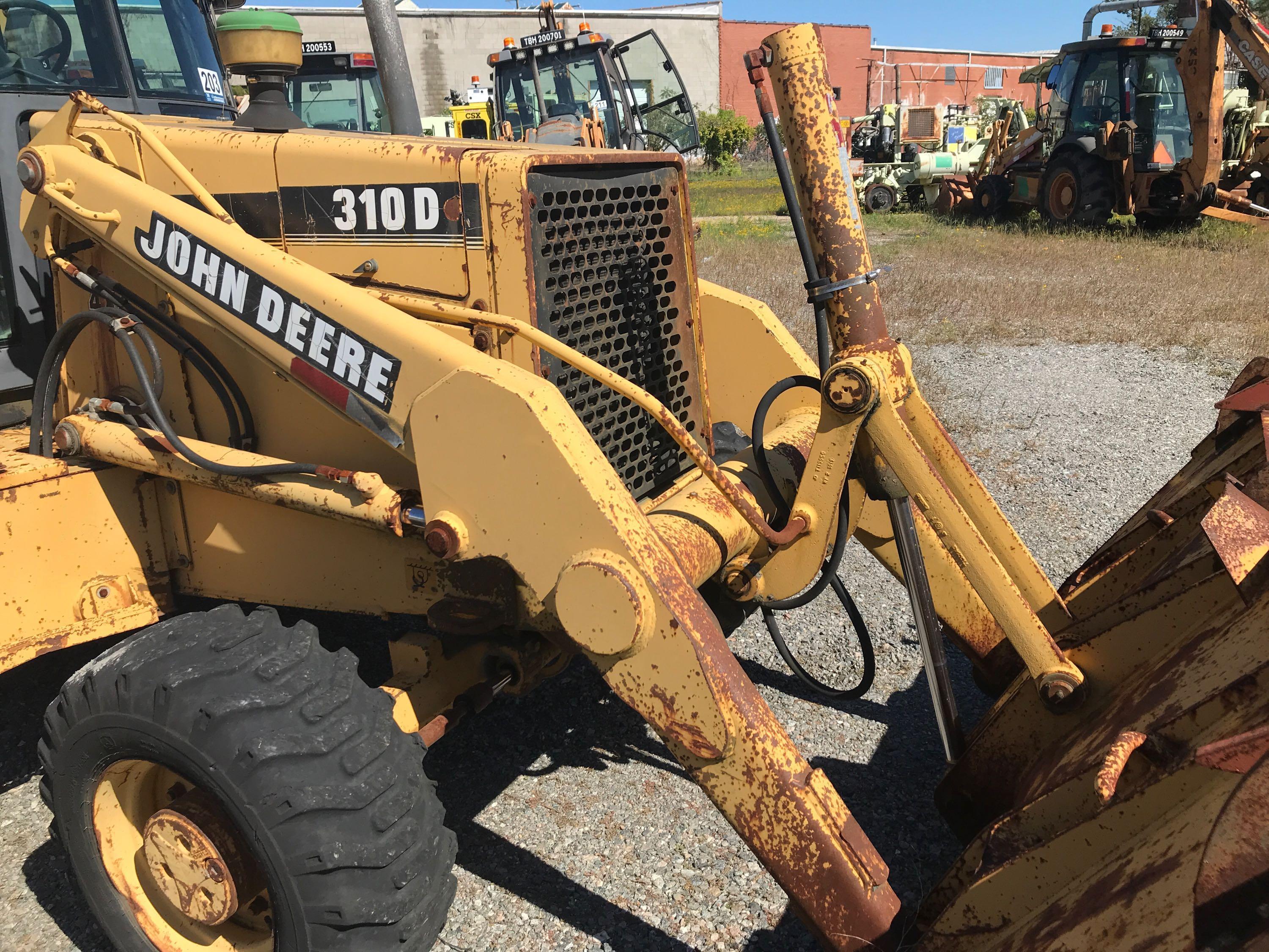 1995 John Deere 310D 4x4 Loader Backhoe (CSX Unit# TBH9523)