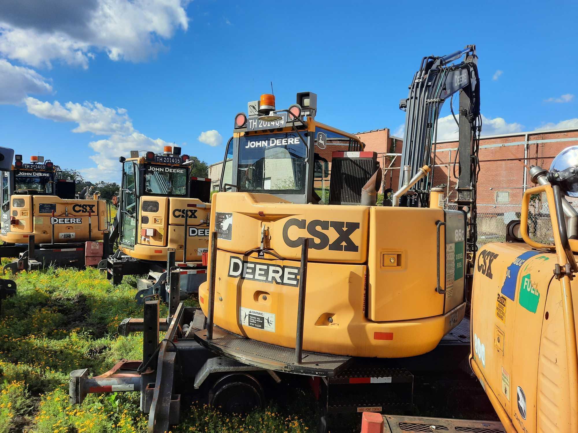 John Deere 85G Mini Excavator W/ Railroad Gear,(CSX UNIT#TH201404)