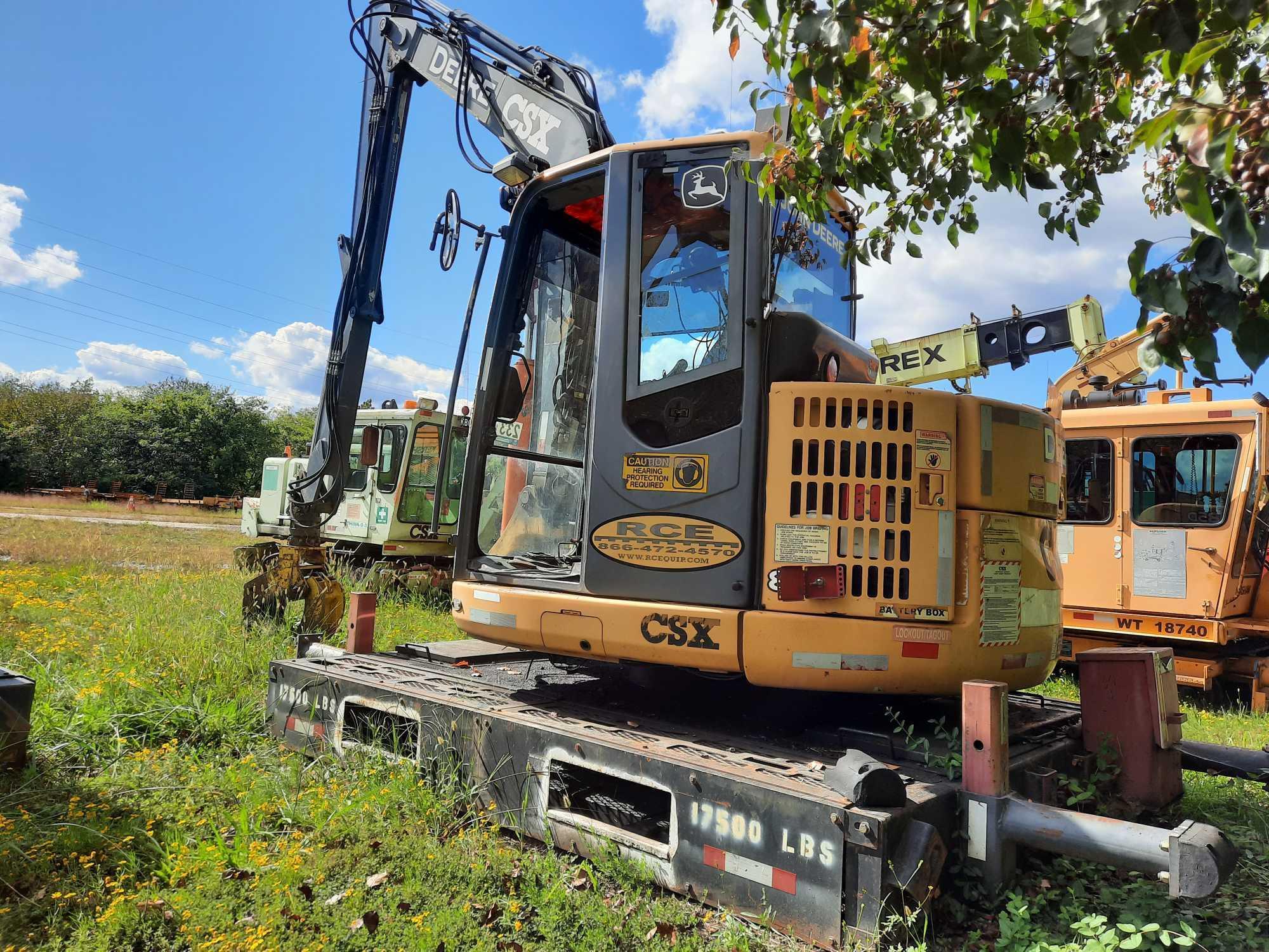2011 John Deere 85D Excavator W/ Railroad Gear, (CSX UNIT#TH201103)
