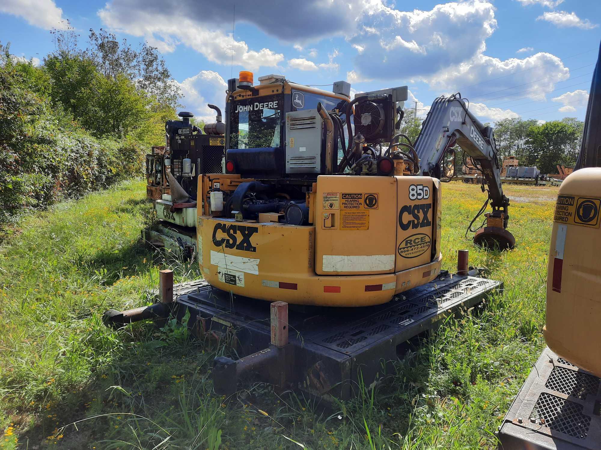 2011 John Deere 85D Excavator W/ Railroad Gear (INOPERABLE)