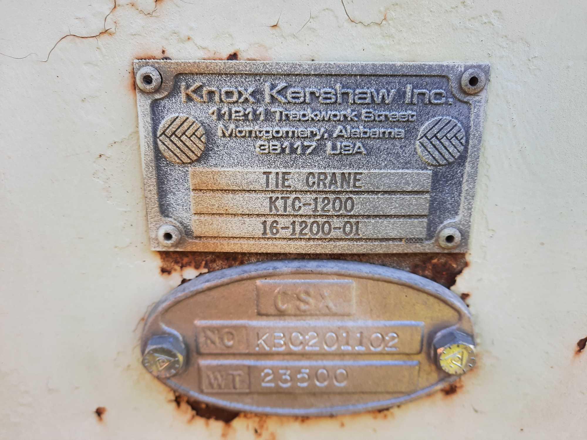 2001 Knox Kershaw Tie Crane KTC-1200 , (CSX UNIT#KBC201102)