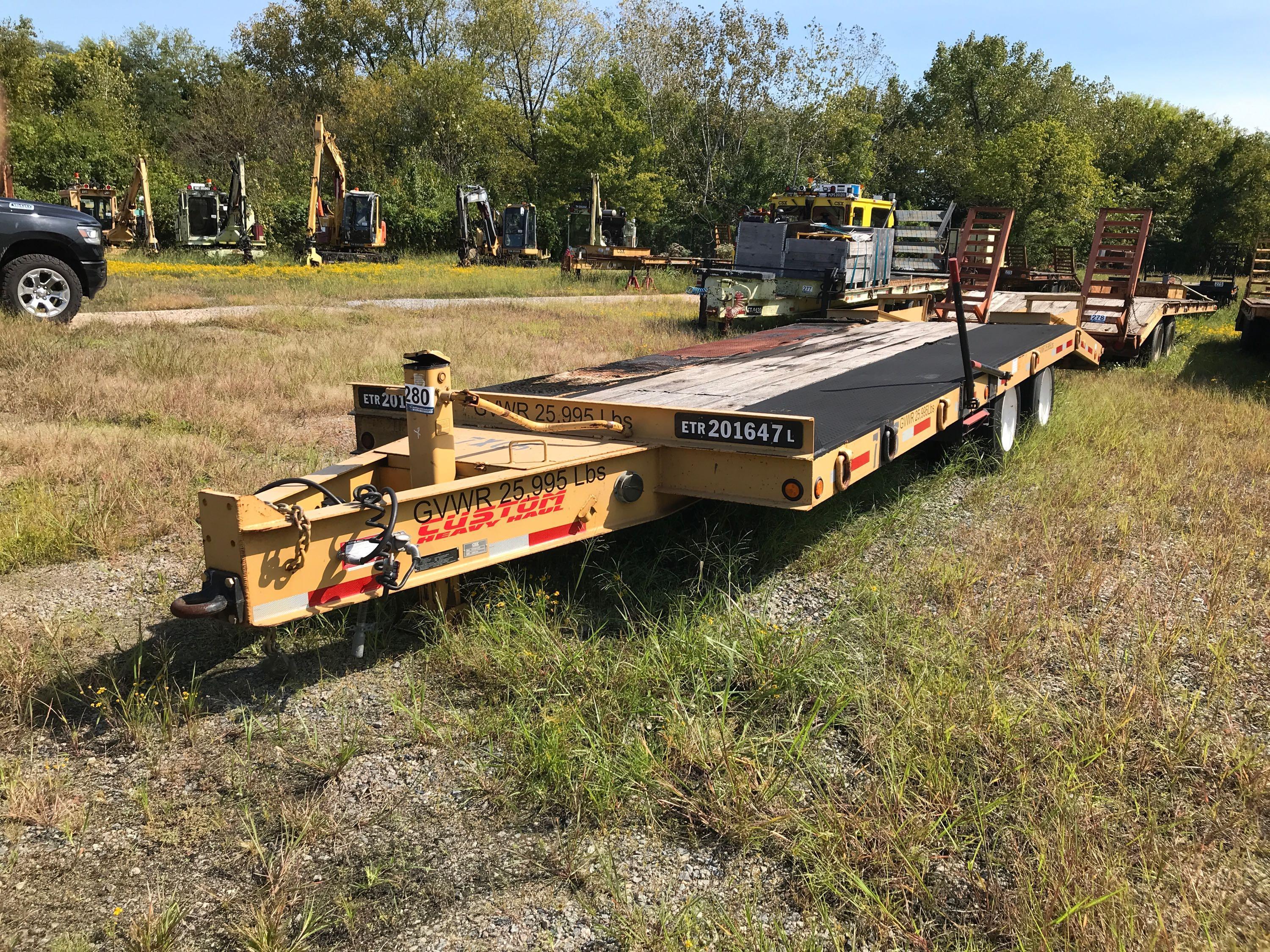 2016 Custom Heavy Haul 12T202AALPHD 12 Ton T/A Equipment Trailer