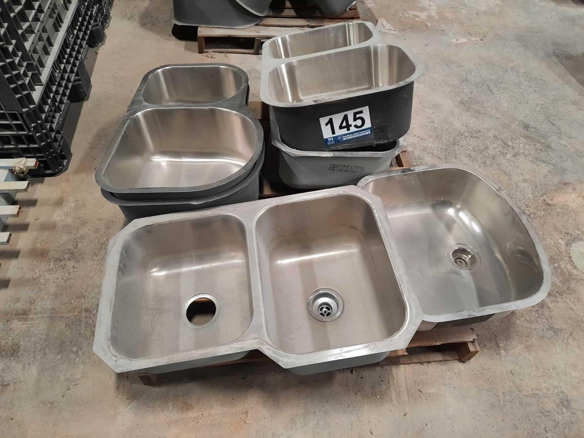 ASSORTED STAINLESS STEEL KITCHEN SINKS