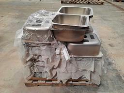 PALLET OF (32) KOHLER STERLING 11409 STAINLESS STEEL 60/40 KITCHEN SINKS.