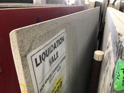 ASSORTED QUARTZ SLABS & SLAB RACK