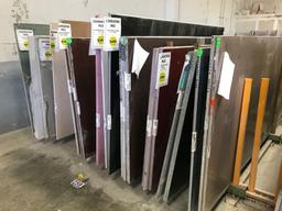 ASSORTED QUARTZ SLABS & SLAB RACK