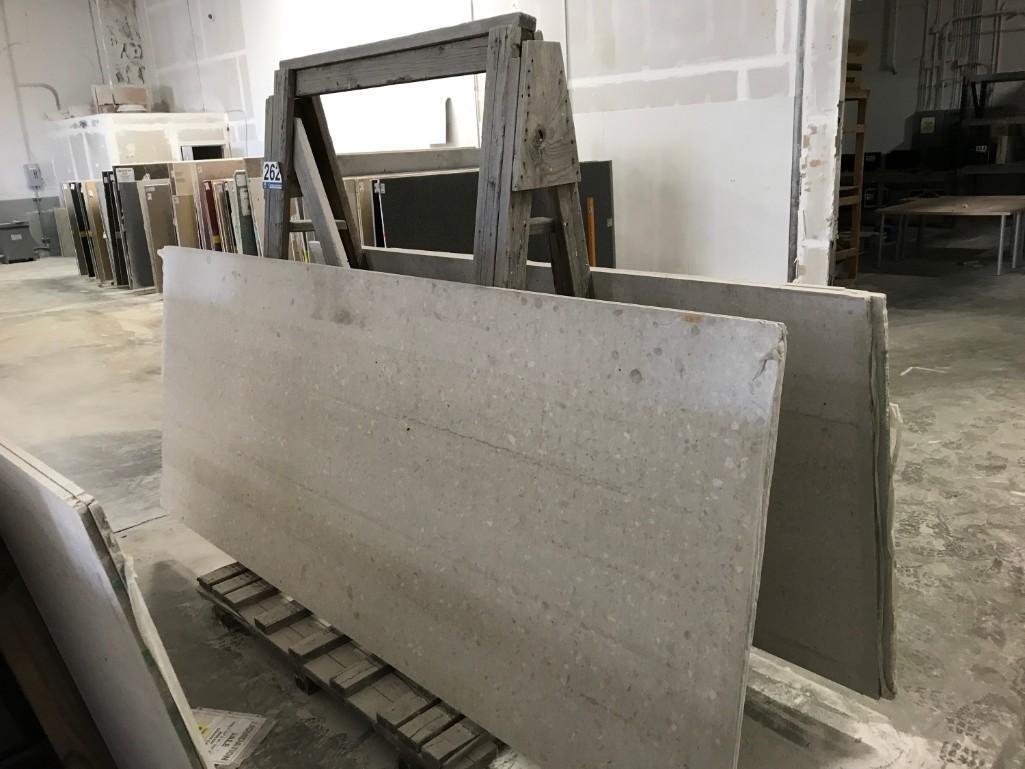 POLISHED MARBLE SLABS & A-FRAME