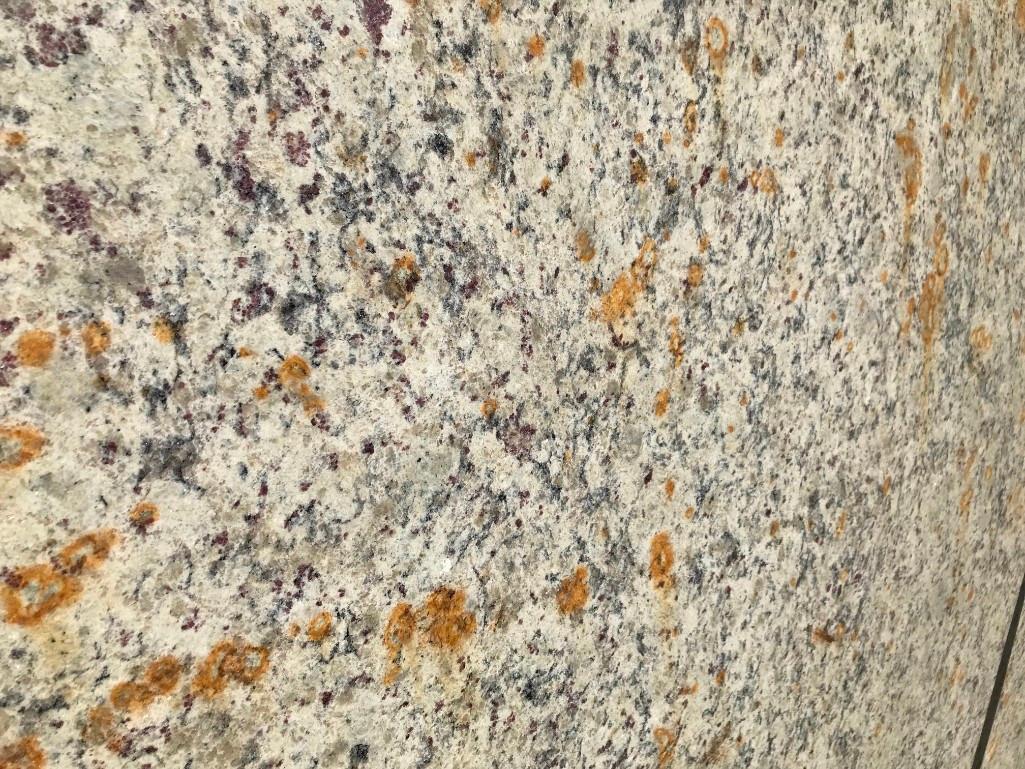 GRANITE SLABS, QUARTZ REMNANTS & METAL A-FRAME