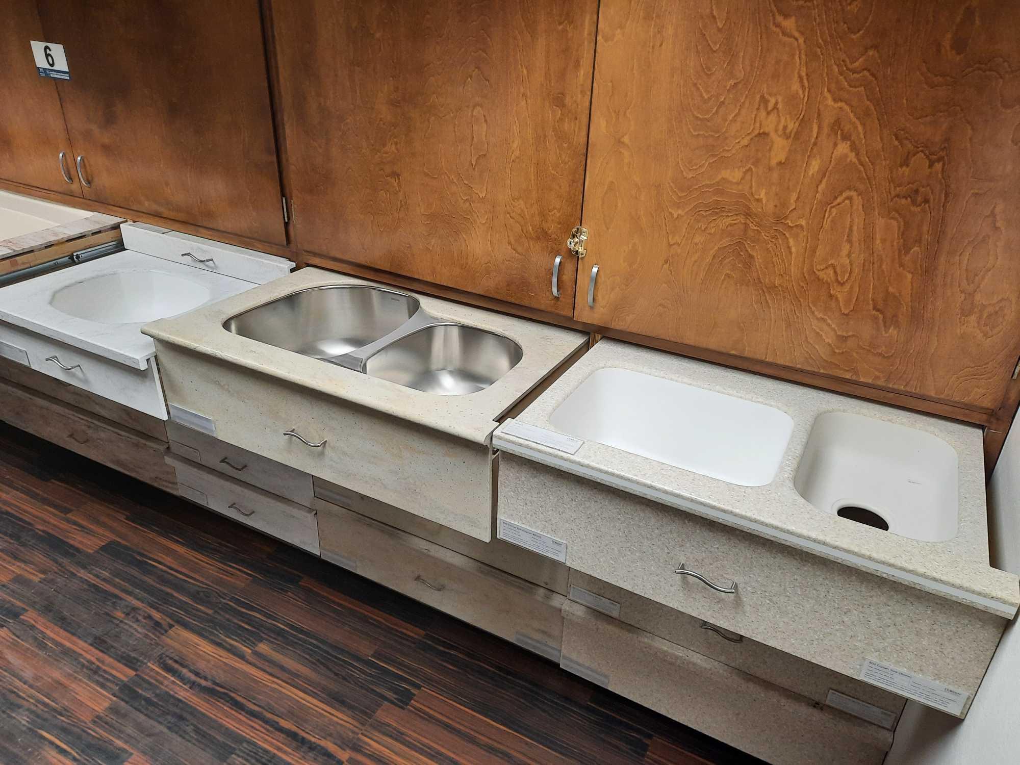 CORIAN SOLID SURFACE SINK DISPLAY UNIT & CABINETS