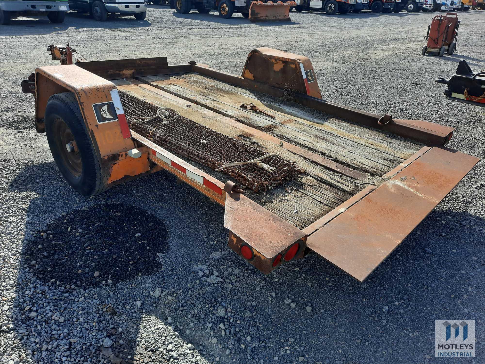 1987 Ditch Witch Tilt Wooden Deck Trailer