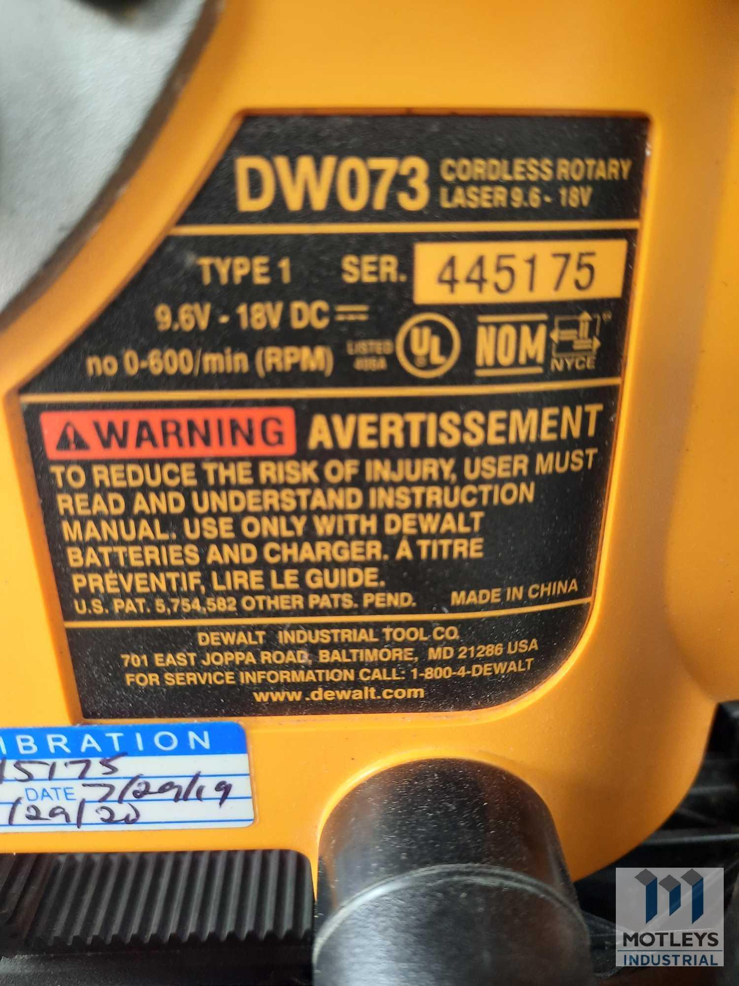 2008 Dewalt DW-073 Cordless Rotary Laser