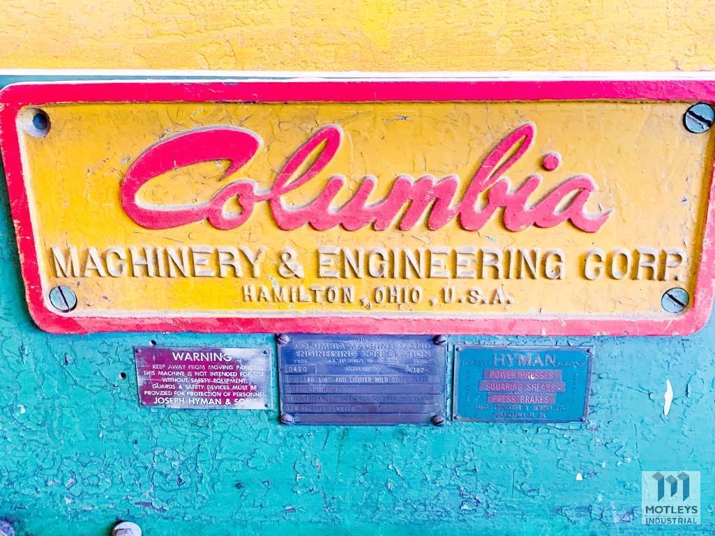 Columbia Machinery & Engineering 10'x 1/4 in Shear Offsite: Suffolk, VA.