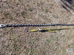 10.5' of 1/2" Heavy Duty Galvanized Chain & a Ratchet Strap