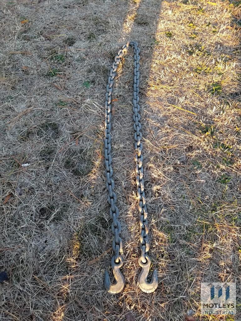 10.5' of 1/2" Heavy Duty Galvanized Chain & a Ratchet Strap