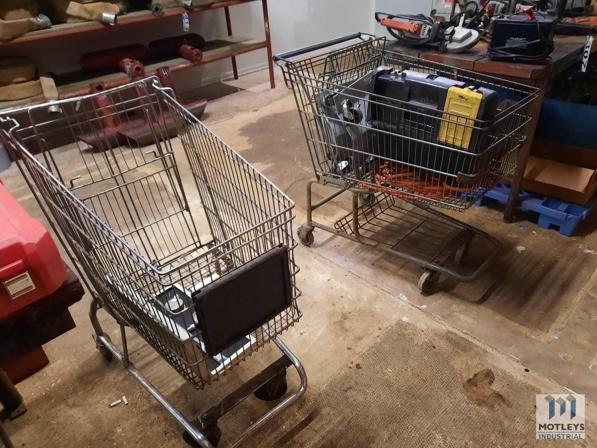 (2) Shopping Carts With Contents