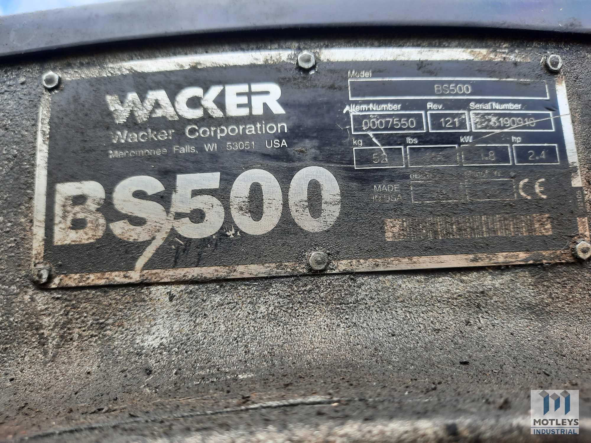 2001 Wacker BS500 Compactor, Soil