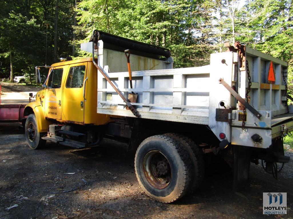 1996 International 4700 Crew Cab Single Axle Dump Truck