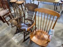 3 Assorted Wooden Rocking Chairs