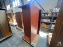 Wooden Office Desk with Hutch